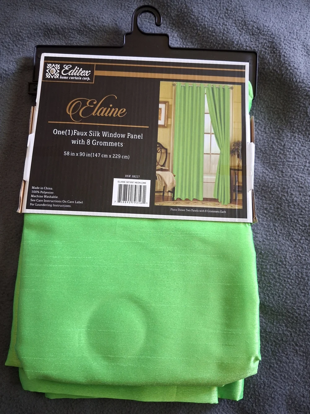 Elaine Faux Silk Window Panel Curtain